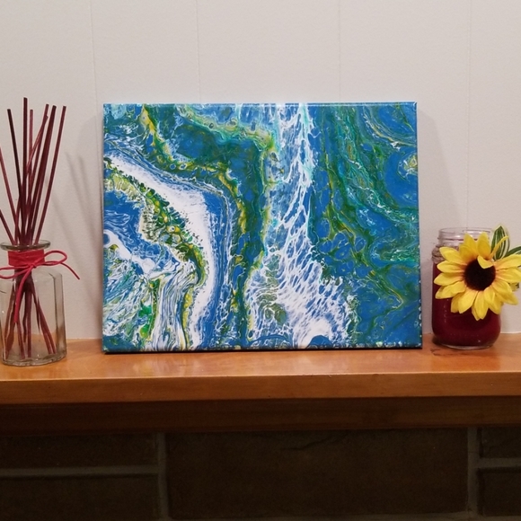 11"x14" Handmade Paint Pour - Picture 7 of 7